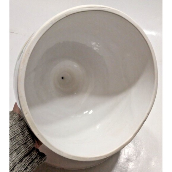 Vintage Cheese Butter Dish Domed Serving White Ceramic Fruits Florals - Picture 7 of 9